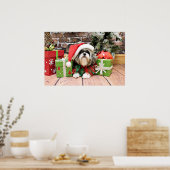 Kerstmis - Shih Tzu - Vince Poster (Keuken)