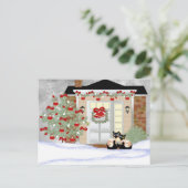 Kerstmis Siamese vrienden Feestdagenkaart (Staand voorkant)