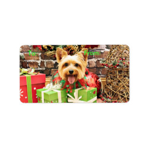 Kerstmis - Silky Terrier - Haley Etiket