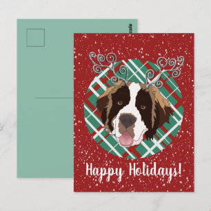 Kerstmis Sint Bernard Briefkaart