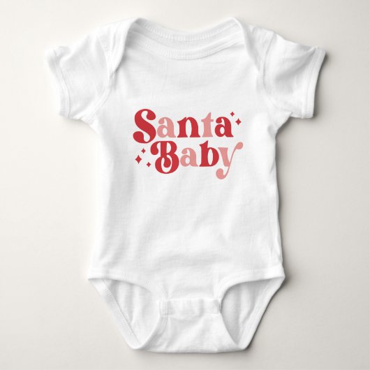 Kerstmis Sinterklaas Baby Schattig Moderne Typogra Romper (Voorkant)