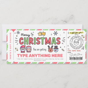 Kerstmis Sinterklaas Cadeaubon Template voor kinde Kaart