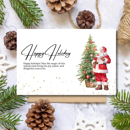 Kerstmis Sinterklaas Kerstkaart, Minimalistische K Feestdagenkaart