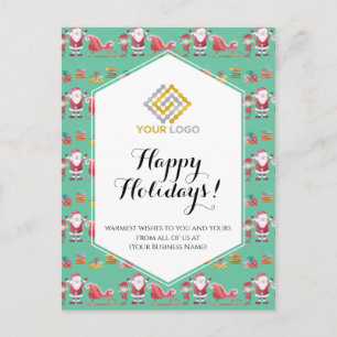 Kerstmis Sinterklaas slee elfen logo bedrijf Briefkaart