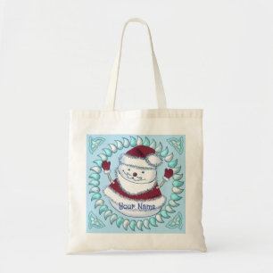 Kerstmis Sinterklaas Sneeuwman boodschappentassen Tote Bag