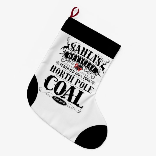 Kerstmis - Sinterklomp van steenkool  Grote Kerstsok (Voorkant (Hangend))