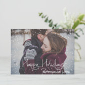 Kerstmis Sneeuw Overlay Frame Foto sjabloon (Staand voorkant)