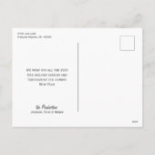 Kerstmis Sneeuw Wit Dorp Silhouet Feestdagenkaart (Achterkant)