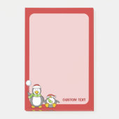 Kerstmis Sneeuwballende pinguïns Post-it® Notes (Voorkant)