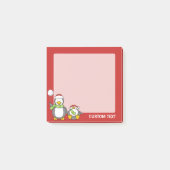 Kerstmis Sneeuwballende pinguïns Post-it® Notes (Voorkant)