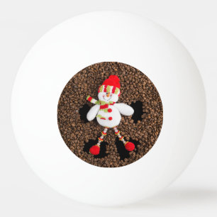 Kerstmis sneeuwman decoratie pingpongballen