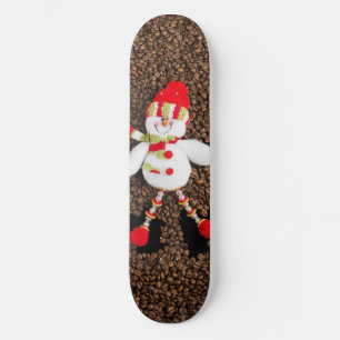 Kerstmis sneeuwman decoratie skateboard