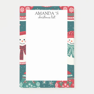 Kerstmis sneeuwman patroon Notities Post-it® Notes