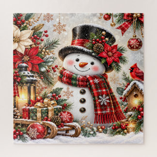 Kerstmis Sneeuwman Puzzel
