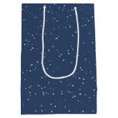 Kerstmis Sneeuwuil in sneeuwvlokken Medium Cadeauzakje (Achterkant)