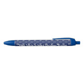 Kerstmis Sneeuwvlok op Sapphire Blauwe Inkt Pen (Bovenkant)