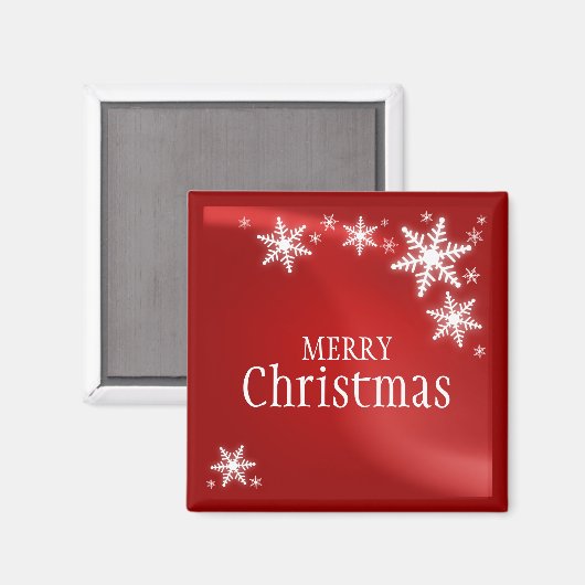 Kerstmis Sneeuwvlokken magneet (Voorkant / Achterkant)