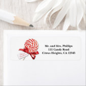 Kerstmis Snoep Sucker met Greeting Holiday Etiket (Insitu)