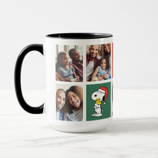 Kerstmis Snoopy & Woodstock | Beste pap - Collage Mok (Links)