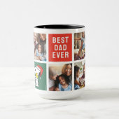 Kerstmis Snoopy & Woodstock | Beste pap - Collage Mok (Midden)