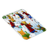 Kerstmis Snowball Fight Cats Magnet Magneet (Rechterzijde)