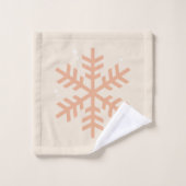 Kerstmis Snowflake Beige Bad Handdoek (Wasdoekje)
