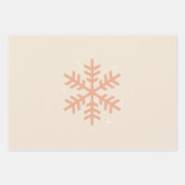 Kerstmis Snowflake Beige Inpakpapier Vel (Voorkant)