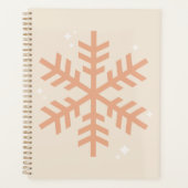 Kerstmis Snowflake Beige Planner (Voorkant)