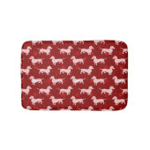 Kerstmis Snowflake Dachshunds Red Badmat (Voorkant)