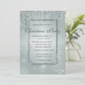 Kerstmis, Snowflakes Corporate Kerstparty Kaart (Staand voorkant)