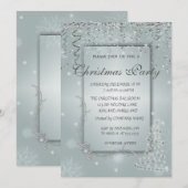 Kerstmis, Snowflakes Corporate Kerstparty Kaart (Voorkant / Achterkant)