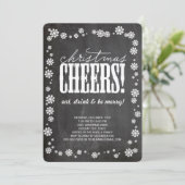 Kerstmis Snowflakes Holiday Party nodigt uit Kaart (Staand voorkant)