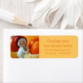 Kerstmis Snowman Etiket (Insitu)