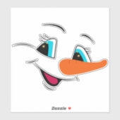 Kerstmis Snowman Face Personalized Cute Holiday Sticker (Vel)