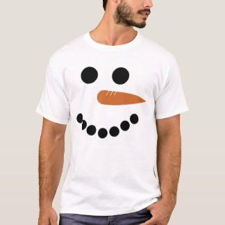 Kerstmis snowman Face T-shirt
