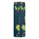 Kerstmis Snowman Holiday Patroon Thermosbeker (Achterkant)