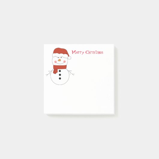 Kerstmis Snowman Post-it-Notes Post-it® Notes (Voorkant)