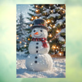 Kerstmis Snowman Raamsticker (Vel 3)
