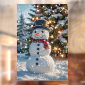 Kerstmis Snowman Raamsticker (Vel 2)