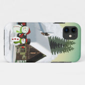 Kerstmis Snowman Scene Case-Mate iPhone Case (Achterkant (horizontaal))