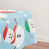 Kerstmis Snowman Snowflake Patroon Tafelkleed (Voorbeeld)