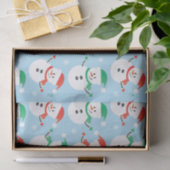 Kerstmis Snowman Snowflake Patroon Tissuepapier (Geschenk)