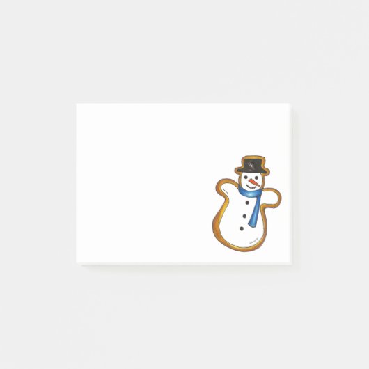 Kerstmis Snowman Sugar Cookie Holiday Hanukkah Post-it® Notes (Voorkant)