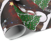 Kerstmis Snowman verrassende Feestdagen Cadeaupapier (Rol Hoek)