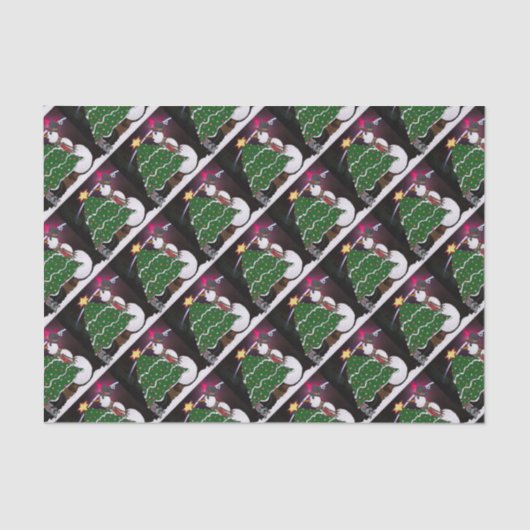 Kerstmis Snowman verrassende Feestdagen Tissuepapier (Voorkant)