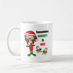 Kerstmis soms is Naughty mooi - Brunette Koffiemok
