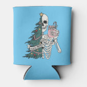 Kerstmis Sorta Scary Sorta Merry Funny Skeleton Blikjeskoeler (Voorkant)