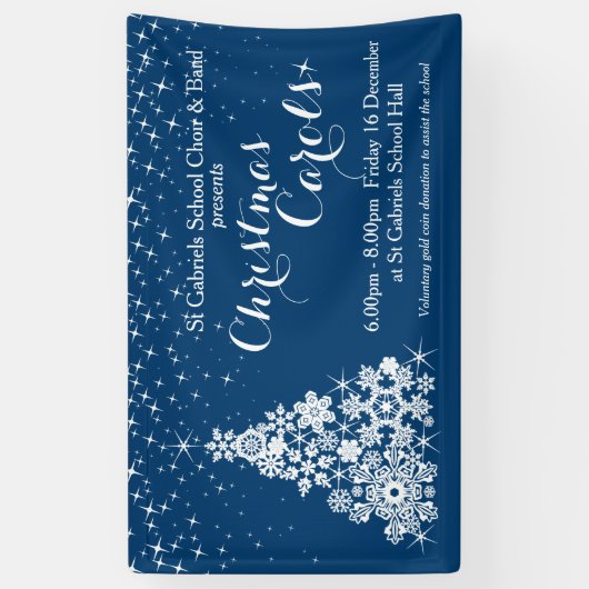 Kerstmis-sparrenbanner Spandoek (Verticaal)