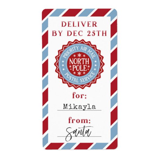 Kerstmis Speciale levering van Santa Gift Sticker (Voorkant)