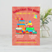 Kerstmis Speelgoed Drive Familie of bedrijfsgoed d Kaart (Staand voorkant)